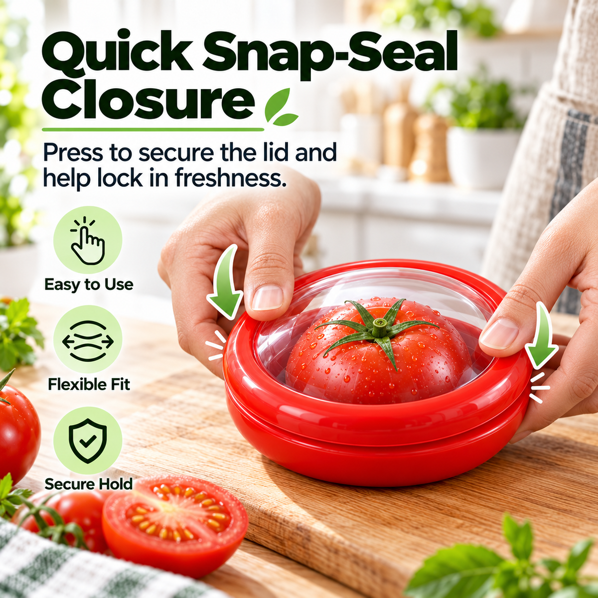 4-Piece Reusable Produce Saver Set | Airtight Storage Containers