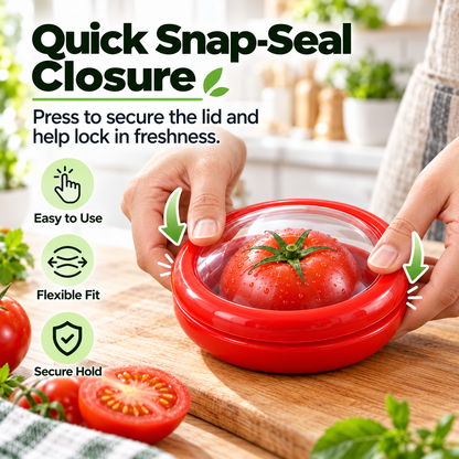 4-Piece Reusable Produce Saver Set | Airtight Storage Containers